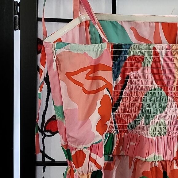 Jessie Zhao Grace Floral Cotton Sleeveless Midi Dress - Picture 8 of 12